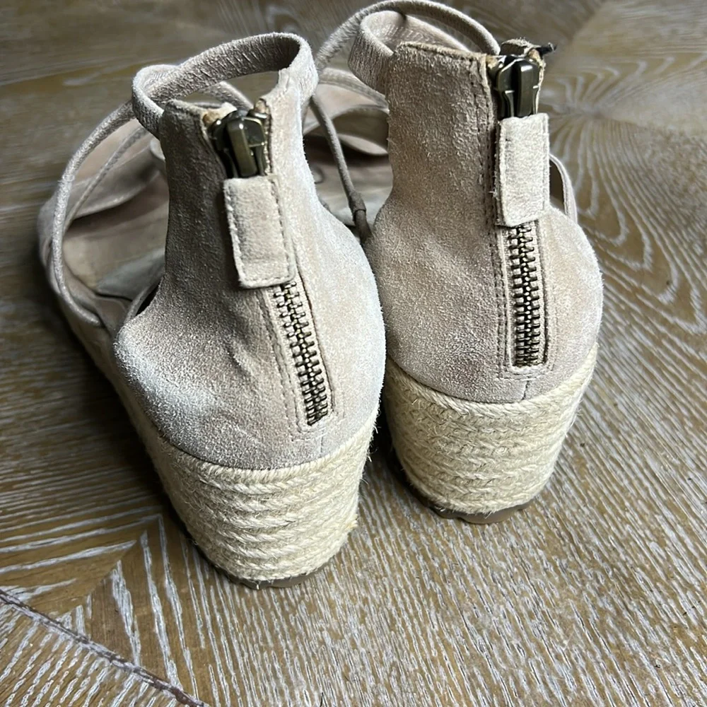 EILEEN FISHER Suede Wanda Espadrille Sandals 10